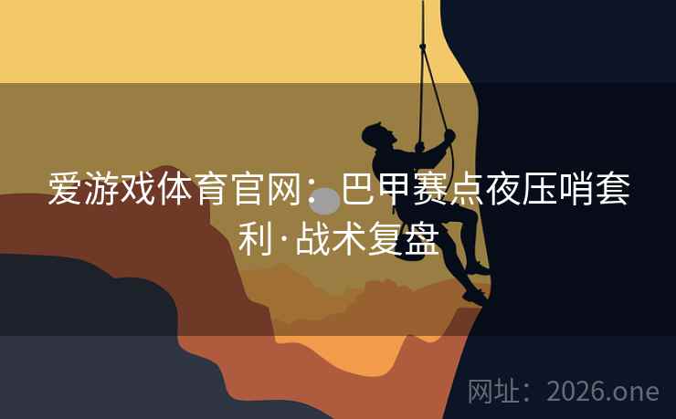 爱游戏体育官网：巴甲赛点夜压哨套利·战术复盘