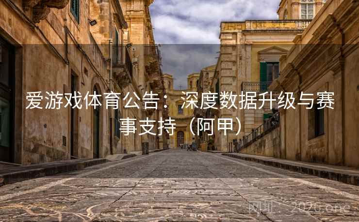爱游戏体育公告：深度数据升级与赛事支持（阿甲）